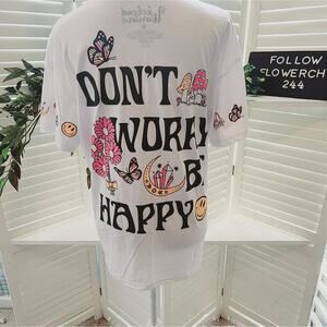 DONT WORRY BE HAPPY WEEKEND WARRIER TEE SIZE MED